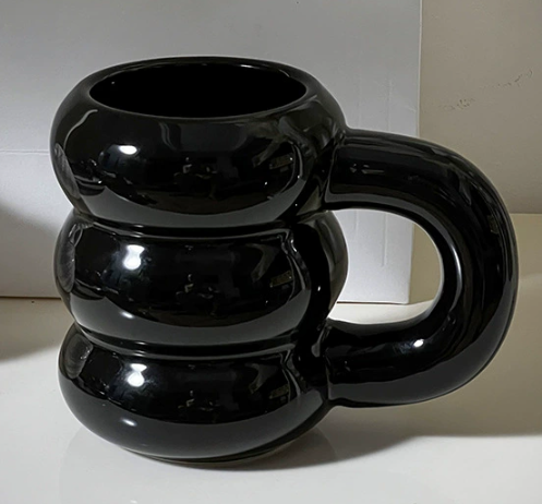Black Cup Bottle Drinkware Ceramic