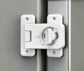 White Refrigerator Safety Lock