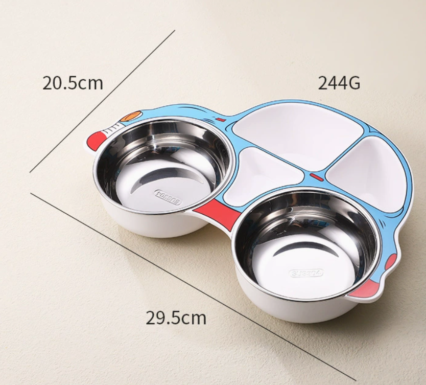 Blue Stainless Steel Dinner Plate