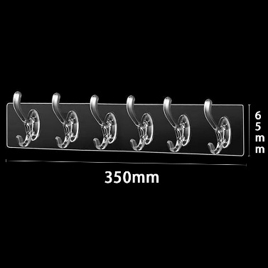 6-Hook Coat Hat Rack Wall Mount