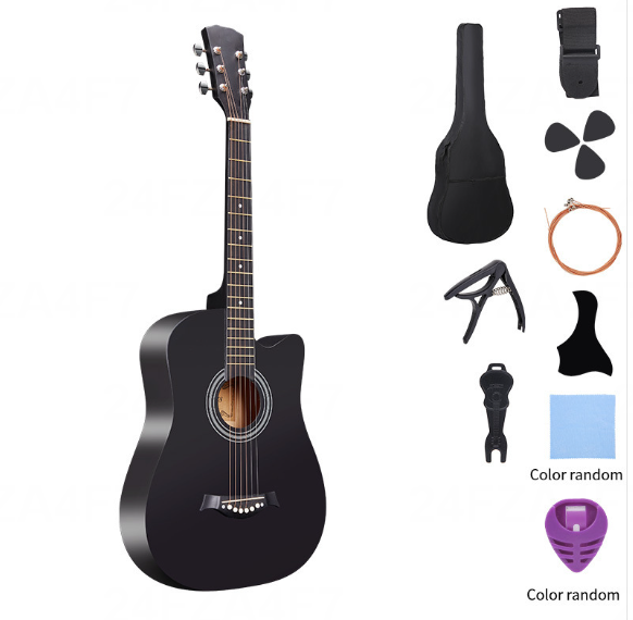 Black Acoustic Guitar 38 Inch