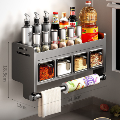 Storage Rack Shelf Metal Wall Mount 4-Tier