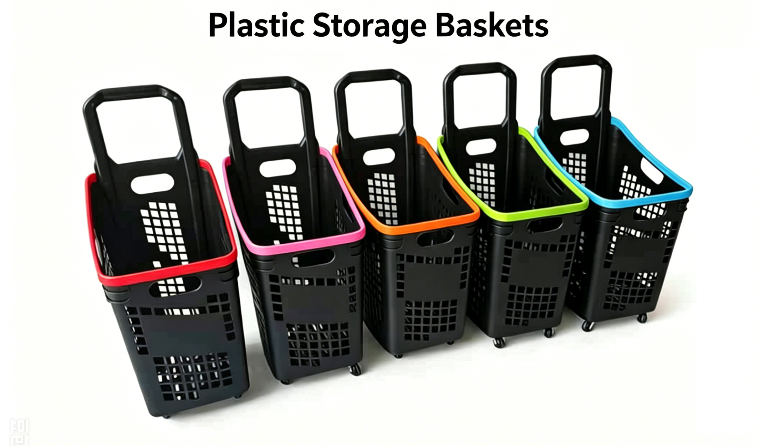 70L Rolling Plastic Shopping