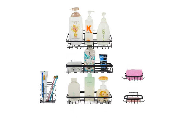 Straight Wall Shower Caddy Set
